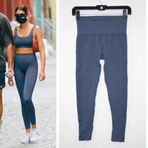 Set Active Sculptflex Leggings Storm Blue Grey High Waist Seamless size Medium